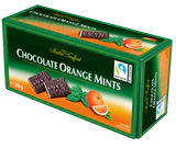 Immagine prodotto 1 - Chocolate Mints - cioccolata fondente ripieno con crema di menta ed arancia 200g