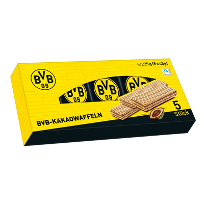 Afbeelding product 1 - BVB Wafels met chocoladecrème (5x45g) 225g