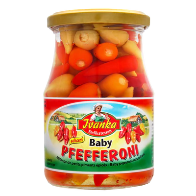 Afbeelding product 1 - Baby peperoni mix pikant 340g