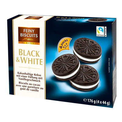 Afbeelding product 1 - Black & white koekjes 176g