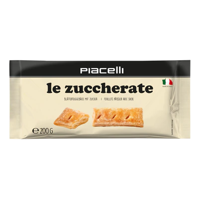 Afbeelding product 1 - Bladerdeegproduct "Sfogliatine Zuccherate" 200g blister Piacelli
