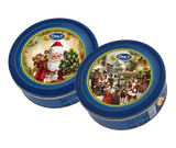 Afbeelding product - Boter koekjes in kerstmis koekblik mix-karton - nostalgisch 454g