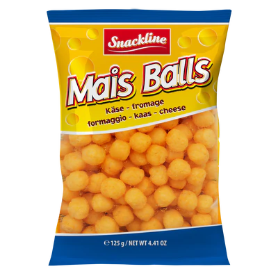 Afbeelding product 1 - Cheese balls maissnack gezouten 125g