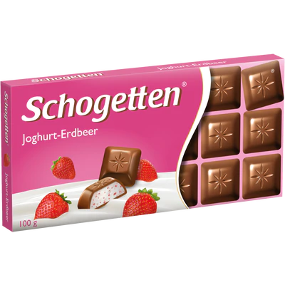 Afbeelding product 1 - Chocolade yoghurt-aardbei 100g
