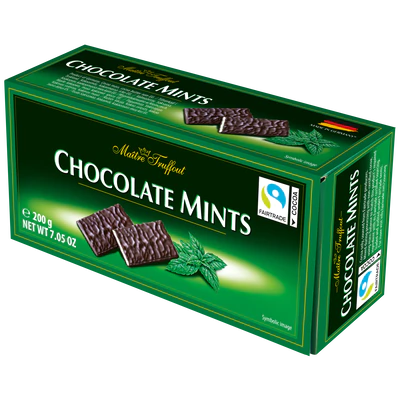 Chocolate Mints - Pure chocolade gevullt met mint creme 200g