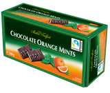 Afbeelding product - Chocolate Orange Mints - pure chocolade gevullt met sinaasappel/mint creme 200g