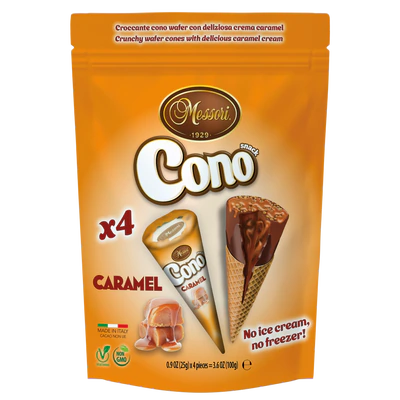 Afbeelding product 1 - Cono Wafelhoorntjes Karamel (4x25g) 100g