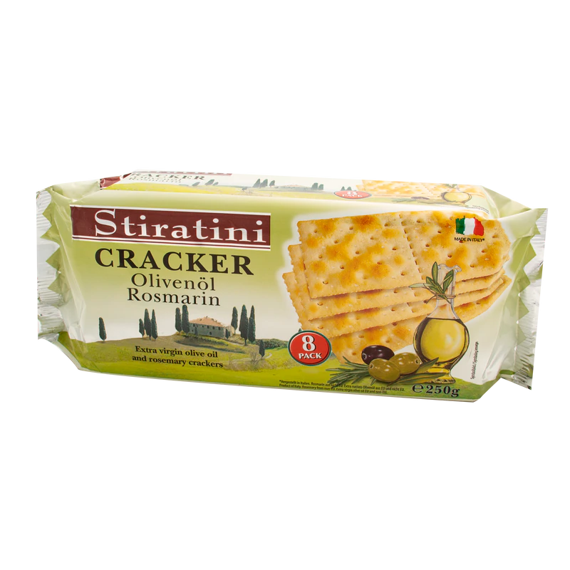 Afbeelding product 1 - Crackers met olijfolie & rosmarijn 250g