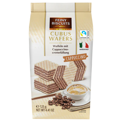 Afbeelding product 1 - Cubus Wafers Cappuccino 125g