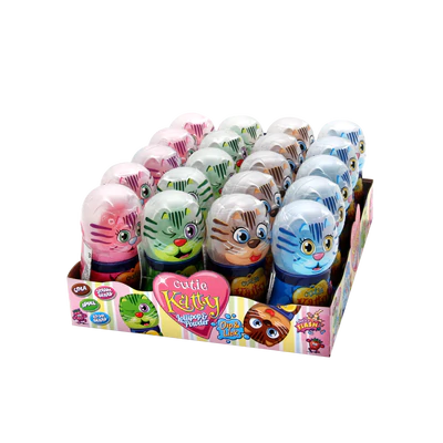 Afbeelding product 1 - Cutie Katty Lollipop & Poeder 20x35g toonbank display