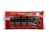 Afbeelding product - Dominostenen met pure chocolade 125g