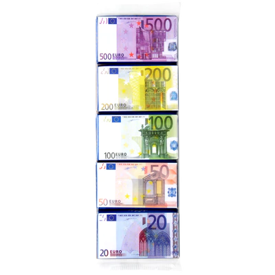 Afbeelding product 1 - Euro bankbiljetten melkchocolade 5x15g