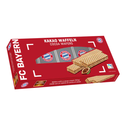 Afbeelding product 1 - FC Bayern Munich Wafels met chocoladecrème 225g (5x45g)