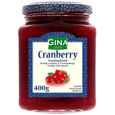 Afbeelding product 1 - Fruit spread van de cranberry 400g