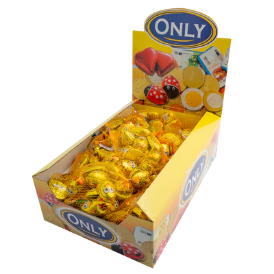 Afbeelding product 2 - Gouden kuikens van melkchocolade met melkcr&egrave;mevulling 84g