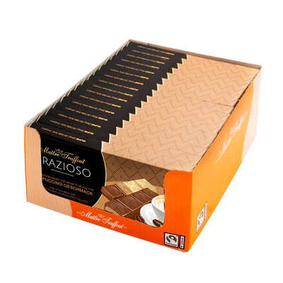 Afbeelding product 2 - Grazioso melkchocolade gevullt met creme cappuccino smaak 100g (8x12,5g)
