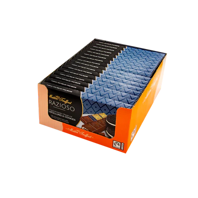 Afbeelding product 2 - Grazioso melkchocolade met melkcr&egrave;me en stukjes cacaokoekjes 98g