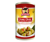 Afbeelding product - Groene olijven gevuld met pikante paprikapasta 350g