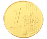 Afbeelding product 2 - Grote gouden munten melkchocolade 2x36x21,5g toonbank display
