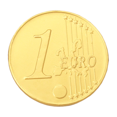 Afbeelding product 2 - Grote gouden munten melkchocolade 2x36x21,5g toonbank display
