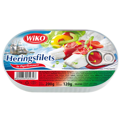 Afbeelding product 1 - Haringfilets in paprikasaus 200g