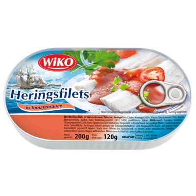 Afbeelding product 1 - Haringfilets in tomatensaus 200g