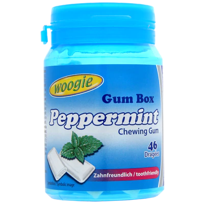 Afbeelding product 1 - Kauwgom peppermint suikervrij 64,4g