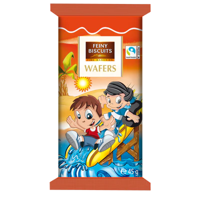 Afbeelding product 2 - Kinderen-wafels met chocoladecrème 225g (5x45g)