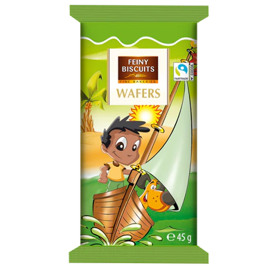 Afbeelding product 4 - Kinderen-wafels met chocoladecrème 225g (5x45g)