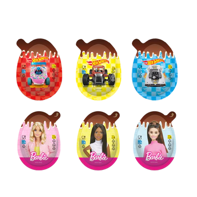 Afbeelding product 2 - Lepel-ei met verrassing Barbie & Hot Wheels 17,5g