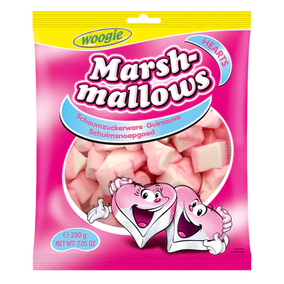 Afbeelding product 1 - Marshmallows hearts 200g