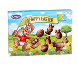 Afbeelding product - Melkchocolade Happy Easter-figuurtjes 100g