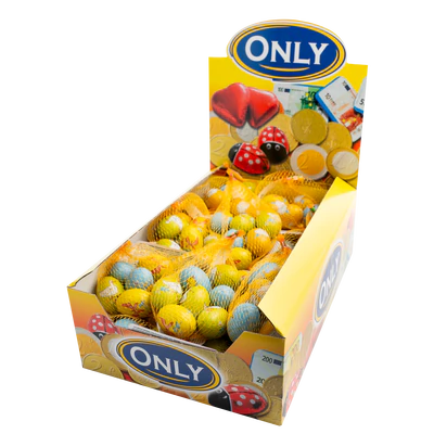 Afbeelding product 2 - Melkchocolade eieren met hazelnoot-creme vulling - groot 84g