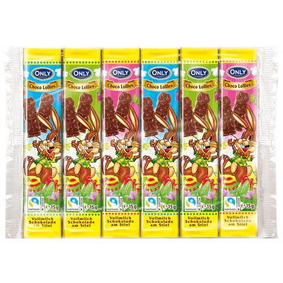 Afbeelding product 1 - Melkchocolade lollies voor Pasen 6x15g