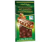 Afbeelding product - Melkchocolade met hele hazelnoten 100g