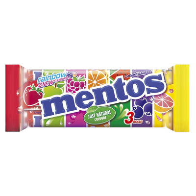 Afbeelding product 1 - Mentos Rainbow 3x37,5g