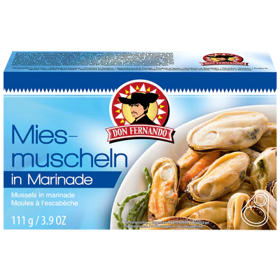 Afbeelding product 1 - Mossels in marinade 111g