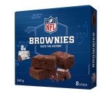 Afbeelding product - NFL Brownies 240g (8x30g) - Voorverkoop: levering vanaf januari 2026