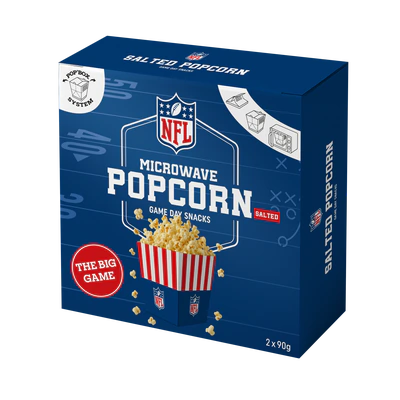 Afbeelding product 1 - NFL Magnetronpopcorn zout 180g (2x90g)