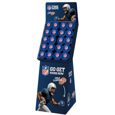 Afbeelding product 1 - NFL Snoepjes met colasmaak 60x200g display