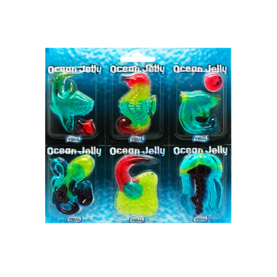 Afbeelding product 2 - Ocean Jelly fruit gummy zeedieren 66g 11x6 stuks toonbank display