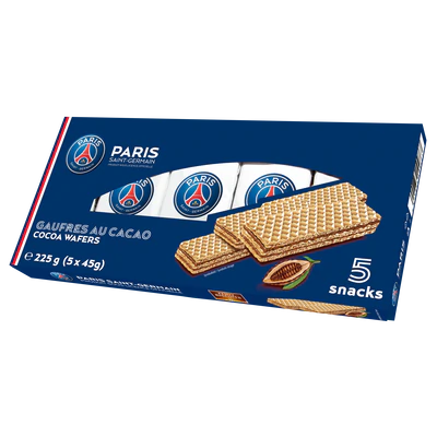 Afbeelding product 1 - PSG Wafels met chocoladecrème (5x45g) 225g