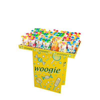 Afbeelding product 1 - Paasfiguren spaarpot met suiker pareltjes 35x110g display