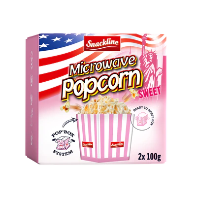 Afbeelding product 1 - Popcorn zoet 200g (2x100g)