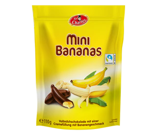Afbeelding product - Pralines Mini chocolade bananen 110g