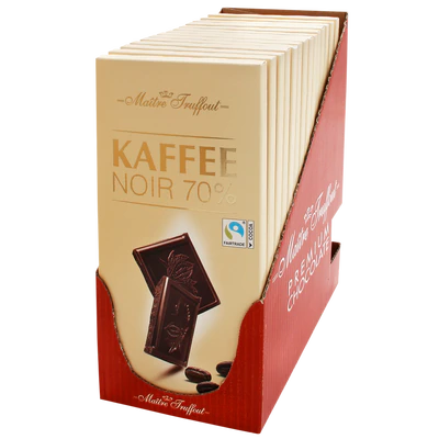 Afbeelding product 2 - Pure chocolade 70% met koffie 100g