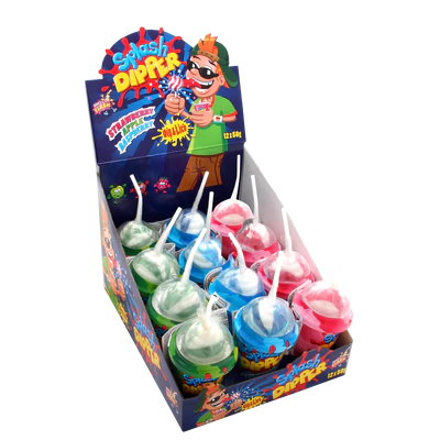 Afbeelding product 1 - Splash dipper Lollipop & Poeder 12x50g toonbank display