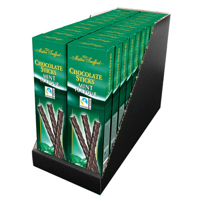 Afbeelding product 2 - Sticks van pure chocolade pepermunt 75g
