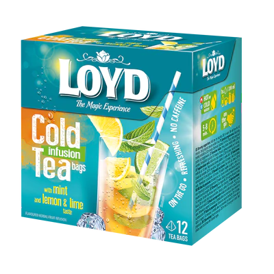 Afbeelding product 1 - Thee Cold infusion Citroen & Limoen & Munt piramide-zak 12x2,5g
