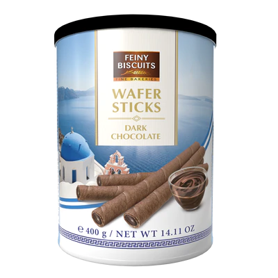 Afbeelding product 1 - Wafelrolletjes met pure chocoladecreme 400g